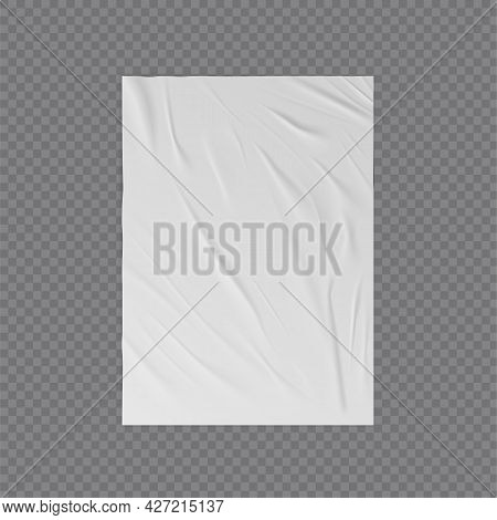 Wrinkled Paper Vector Realistic Template For Poster
