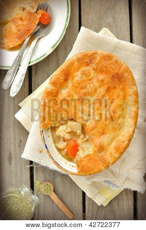 Huhn und Gemüse Pot Pie