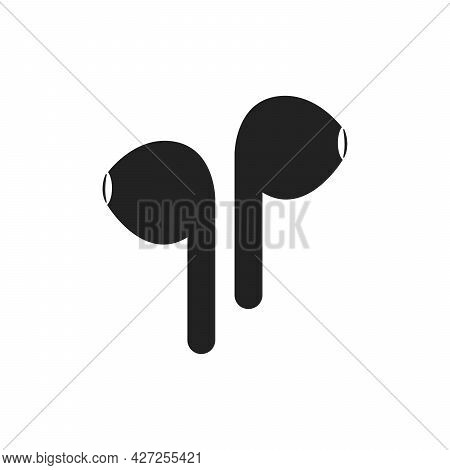 Headphones Icon, Stock Vector Illustration Flat Design Style. Vector Illustration On White Backgroun