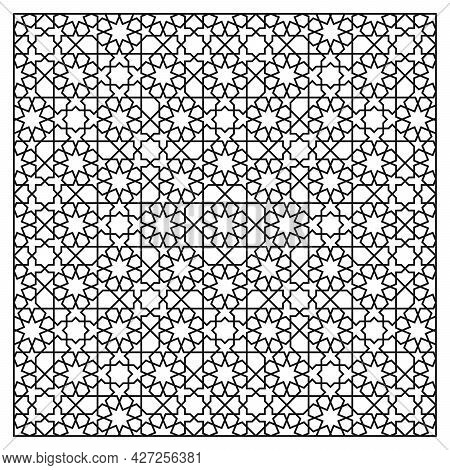 Quasi-periodic Middle Eastern Pattern. Laser Cutting Template.