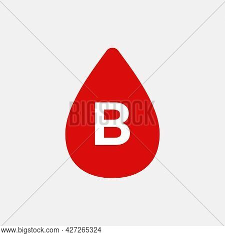 B blood type icon red health charity illustration
