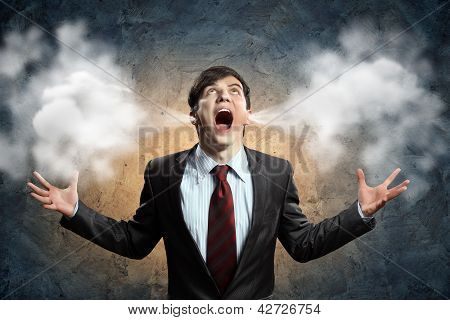businessman in anger