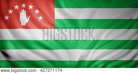 3d Rendering Of An Abkhazia Flag Waving