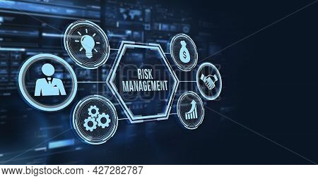 Internet, Business, Technology And Network Concept. Risk Management And Assessment For Business Inve