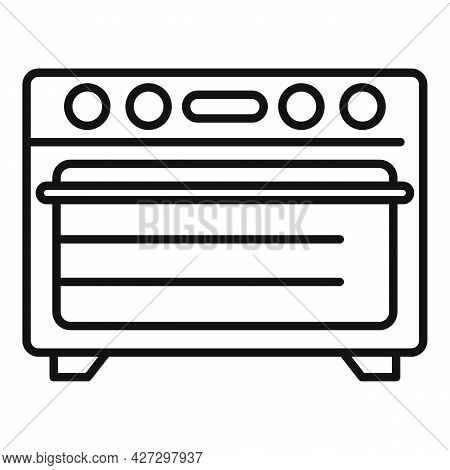 Kitchen Convection Oven Icon Outline Vector. Electric Grill Stove. Gas Convection Oven