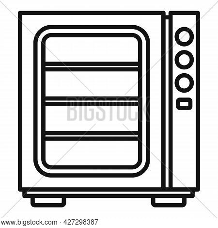 Oven Convection Technology Icon Outline Vector. Gas Fan Stove. Cooking Convection Oven