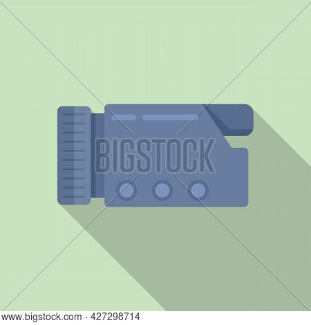 Compact Camcorder Icon Flat Vector. Video Camera. Digital Camcorder