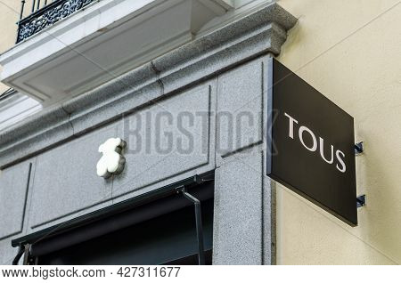 Madrid, Spain – May 12, 2021: Facade Of A Tous Store In Madrid, Spain. Tous Is A Spanish Jewelry, Ac