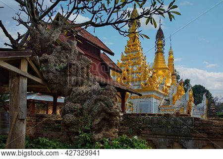 Sam Kar. Myanmar. November 29, 2016. The Architecture Of The Surroundings Of An Ancient Buddhist Tem