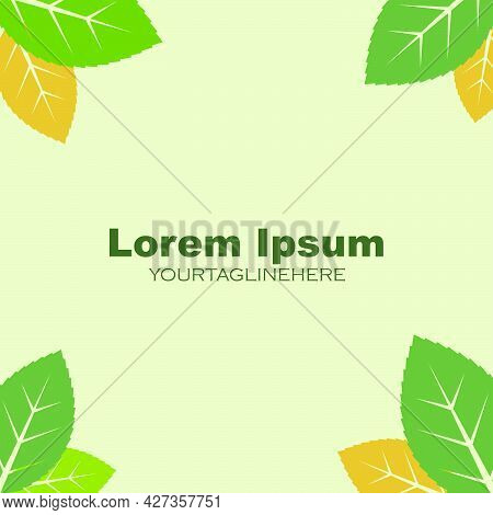 Green Leaf Ecology Nature Element Background Vector Icon Of Go Green