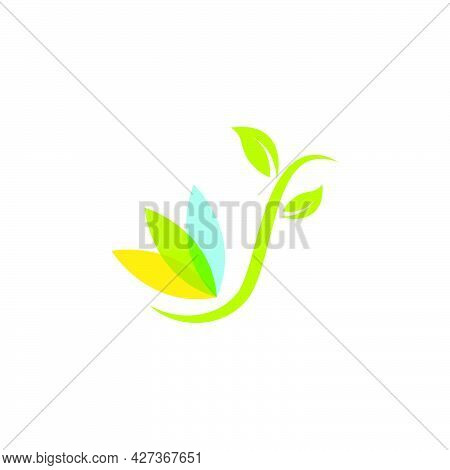 Green Leaf Ecology Nature Element Background Vector Icon Of Go Green