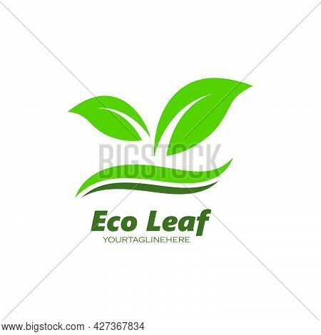 Green Leaf Ecology Nature Element Background Vector Icon Of Go Green