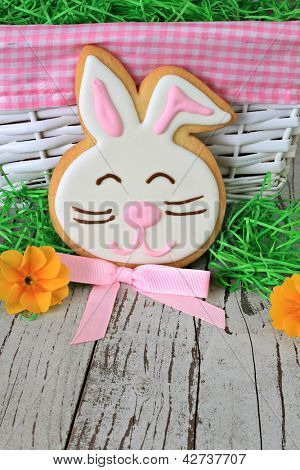 Easter bunny cookie.