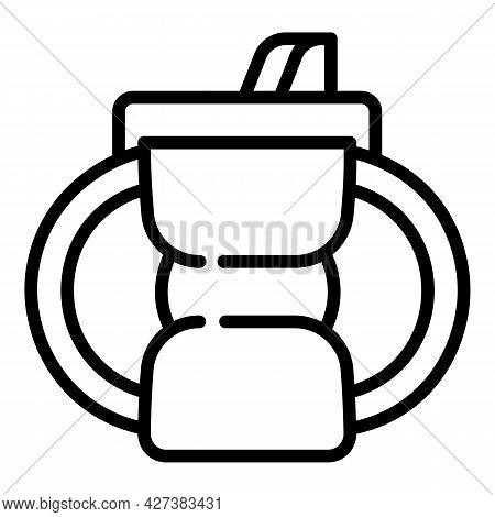 Water Sippy Cup Icon. Outline Water Sippy Cup Vector Icon For Web Design Isolated On White Backgroun