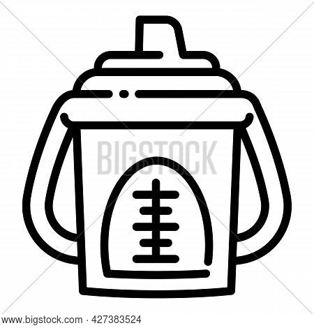 Silicone Sippy Cup Icon. Outline Silicone Sippy Cup Vector Icon For Web Design Isolated On White Bac
