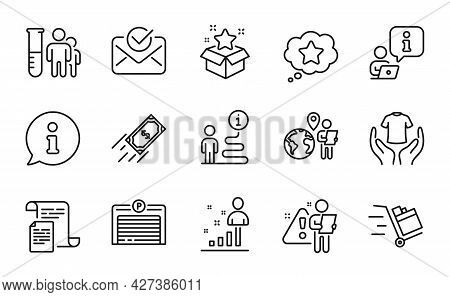 Business Icons Set. Included Icon As Loyalty Star, Medical Analyzes, Stats Signs. Parking Garage, Ou