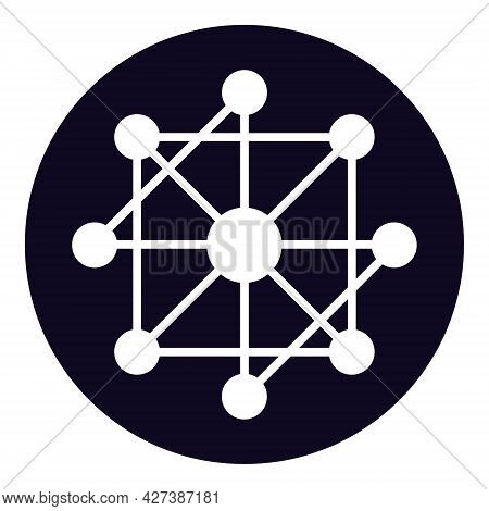 Bluzelle Blz Token Symbol Cryptocurrency Logo In Circle, Coin Icon Isolated On White Background. Vec
