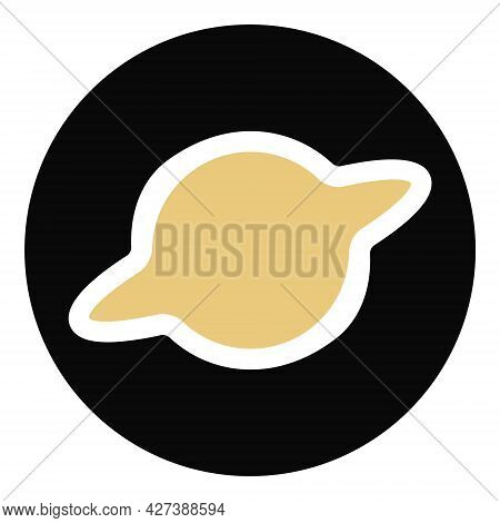 Alien Worlds Token Symbol Cryptocurrency Logo In Circle, Coin Icon Isolated On White Background. Vec