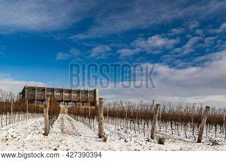 Winter landscape near Popice, Southern Moravia, Czech Republic
