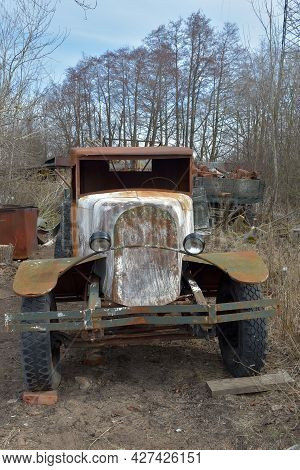 Russia, St. Petersburg 20-03-2021 Soviet Truck Gaz Aa 