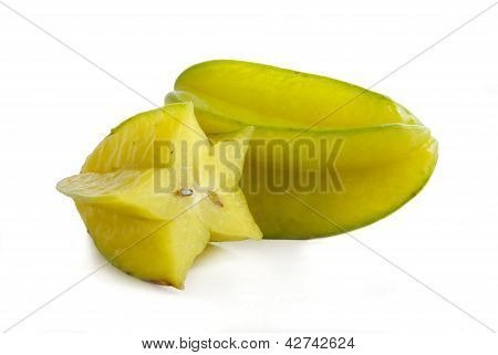 Carambole giallo, divertente dolce frutto tropicale