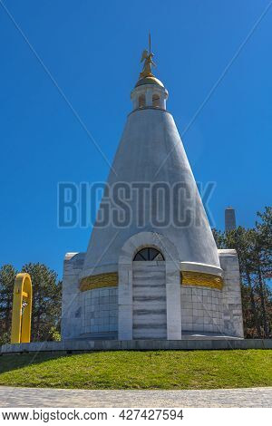 Sevastopol, Crimea - 20.05.2021: Church-chapel Of St. George On Sapun Mountain