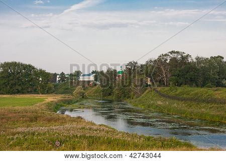 Beautiful Summer Landscape At A Pond, Vladimirskiy Area, Russia