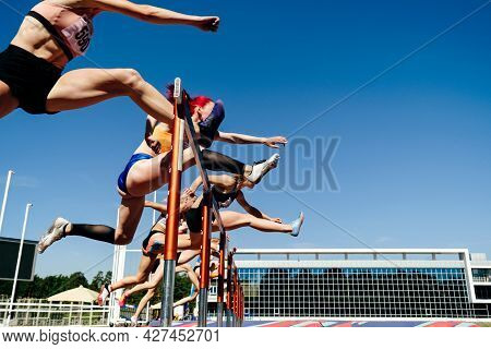 Women 100-meter Hurdles Race Track And Field Athletics Competition