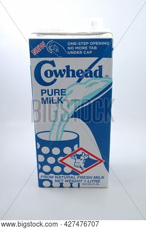 Manila, Ph - July 16 - Cowhead Pure Fresh Milk On July 16, 2021 In Manila, Philippines.