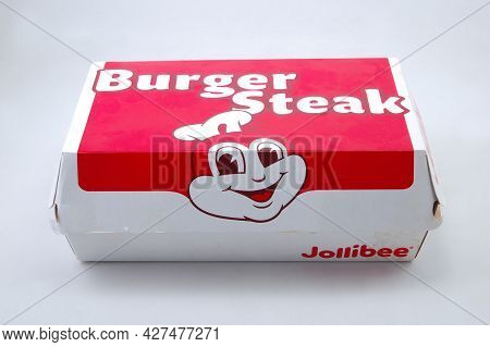 Manila, Ph - July 16 - Jollibee Burger Steak On July 16, 2021 In Manila, Philippines.