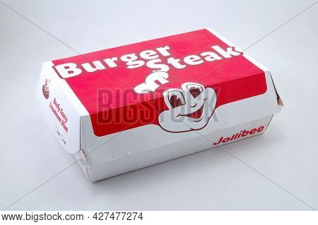 Manila, Ph - July 16 - Jollibee Burger Steak On July 16, 2021 In Manila, Philippines.