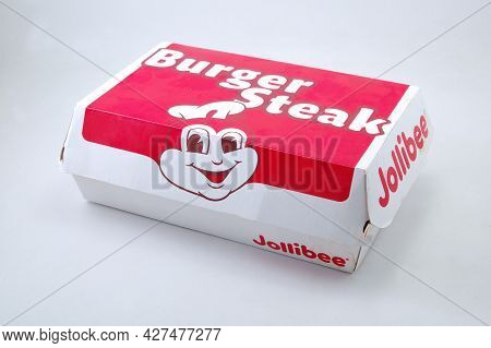 Manila, Ph - July 16 - Jollibee Burger Steak On July 16, 2021 In Manila, Philippines.