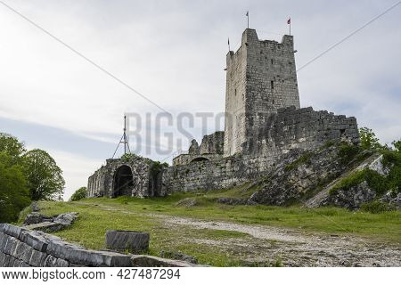Anakopia Fortress In New Athos In The Republic Of Abkhazia. On The Evening Of May 16, 2021