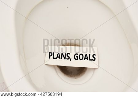 Flush Plans And Goals Down The Toilet