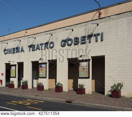 San Mauro, Italy - Circa July 2021: Cinema Teatro Gobetti Movie Theatre