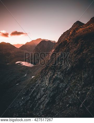Morning Scenery In Austrian Alps - Klafferkessel Schladminger Tauern