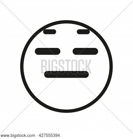 Isolated Expressionless Emoji Face Icon Vector Illustration