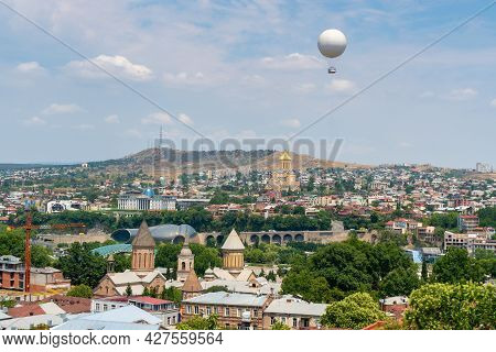 Beautiful view of Tbilis, capital of Georgia. Cityscape