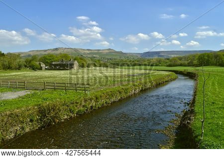 River Tame In Friezland In The Peak District National Park