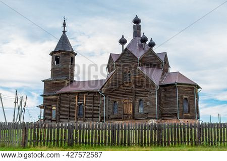 Church Of Paraskeva Pyatnitsa In The Village Of Barabanovo, Krasnoyarsk, Siberia. The Wooden Orthodo