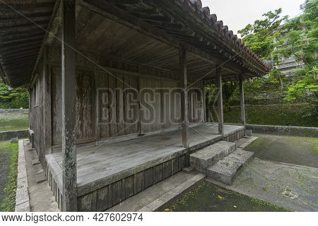 Benzaitendo Temple Located At Shuri Castle, Naha City, Okinawa, Japan.