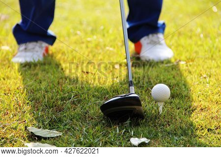Golfers Are Playing Golf In The Evening Golf Course Golf Backglound In Thailand