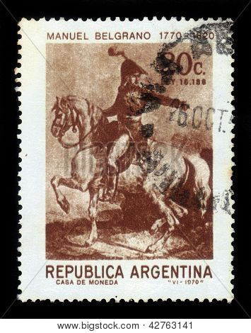 Generale Manuel Belgrano, ritratto In uniforme a cavallo