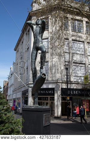 The Spirit Of Aviation Statue In Gloucester By Simon Stringer In The Uk, Taken On The 24th Of April 