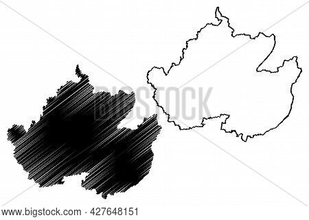 Uckermark District (federal Republic Of Germany, Rural District, State Of Brandenburg) Map Vector Il