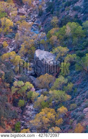 At Some Point In Time, A Boulder As Big As A House Fell From The Mountains To The Valley Floor And I
