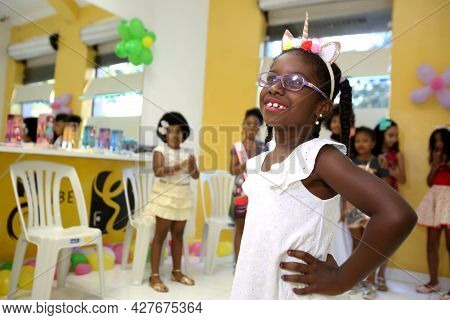 Black Etina Children In Salvador