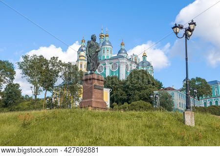 Smolensk, Russia - July 04, 2021: A View Of The Monument To The Russian Commander, Field Marshal Kut