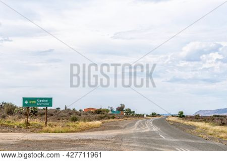 The Turn-off From Road R329 To Klipplaat In The Eastern Cape Province