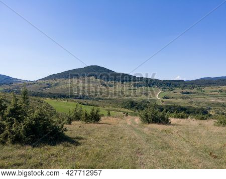 Hill Grcka Gradina On Manjaca Mountain Overgrown With Forest Near Banja Luka, Bosnia And Herzegovina